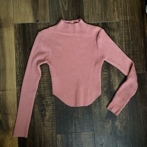 Pink Turtleneck Croptop